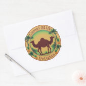Camel Milk Delights-Tropical Camel Palm Pineapple Ronde Sticker (Envelop)
