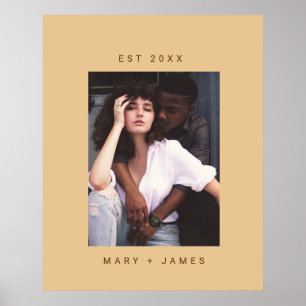 Camel minimalistische aangepaste fototekst poster