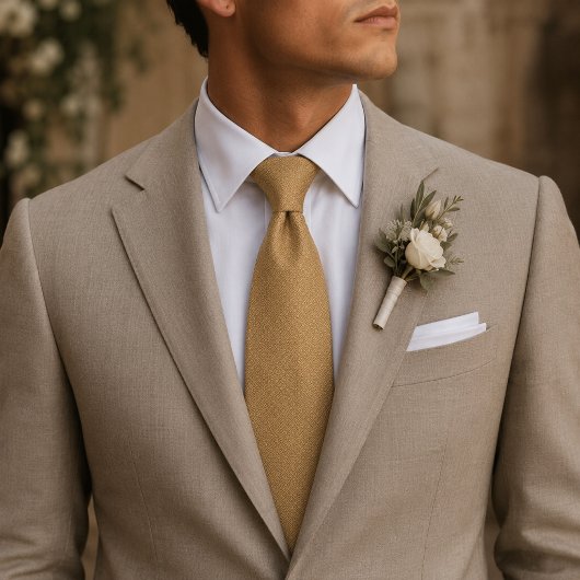 Camel Old Money Micro Weave  Stropdas