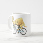 Camel Rijden op een fiets Koffiemok (Voorkant links)