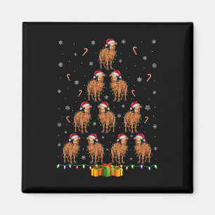 Camel Santa Hat Xmas Lights Mannen Vrouwen Kerst T Magneet