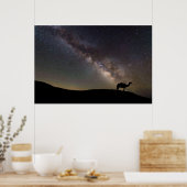 Camel Silhouette en Milkyway Poster (Keuken)