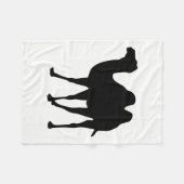 Camel Silhouette Fleece Deken (Voorkant (Horizontaal))