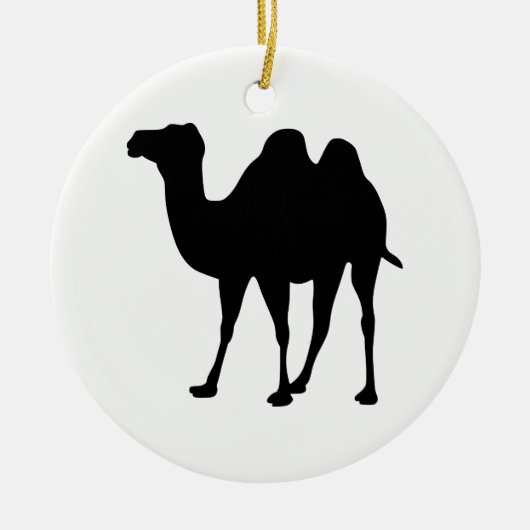 Camel Silhouette Keramisch Ornament (Voorkant)