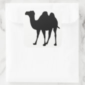 Camel Silhouette Vierkante Sticker (Tas)