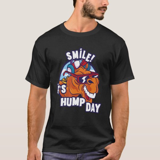 Camel Smile Het is Hump Day Hump Day Camel Sunglas T-shirt (Voorkant)