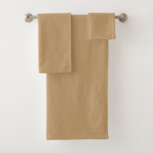 Camel Solid Color Bad Handdoek (Insitu)
