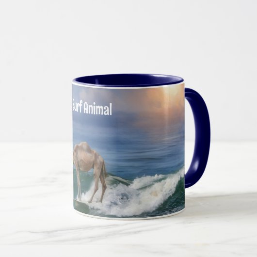 Camel Surfing on a Wave Fun Personal Mug Cup (Devant droit)