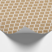 Camel Tan Moroccan Quatrefoil Pattern #4 Cadeaupapier (Hoek)