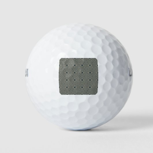 Camel Teal and Grey Circles Tile Pattern Golfballen (Voorkant)