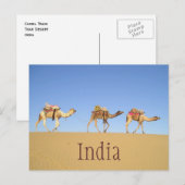 Camel Train, Thar Desert Carte Postale (Devant / Derrière)