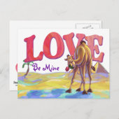 Camel Valentijnsdag Feestdagenkaart (Voorkant / Achterkant)