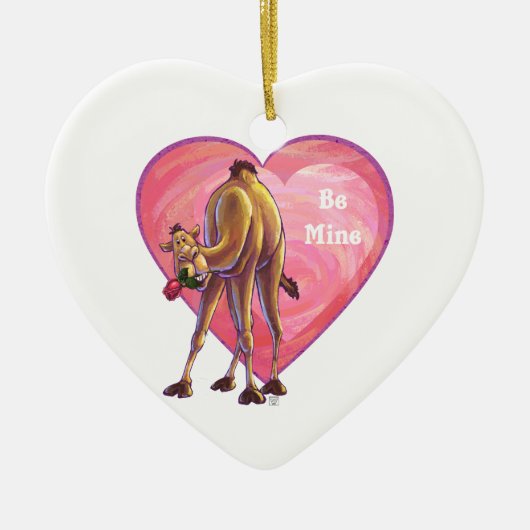 Camel Valentijnsdag Keramisch Ornament (Voorkant)