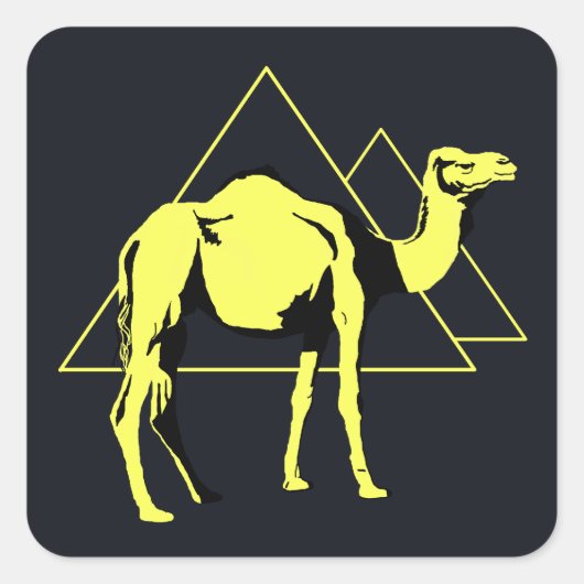 Camel Vierkante Sticker (Voorkant)
