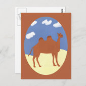 Camel Whimsical op Desert Dunes Briefkaart (Voorkant / Achterkant)