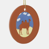 Camel Whimsical op Desert Dunes Keramisch Ornament (Rechts)