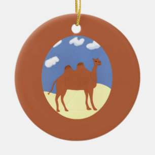 Camel Whimsical op Desert Dunes Keramisch Ornament