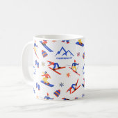 Camelback Pennsylvania Ski Snowboard patroon Koffiemok (Voorkant links)