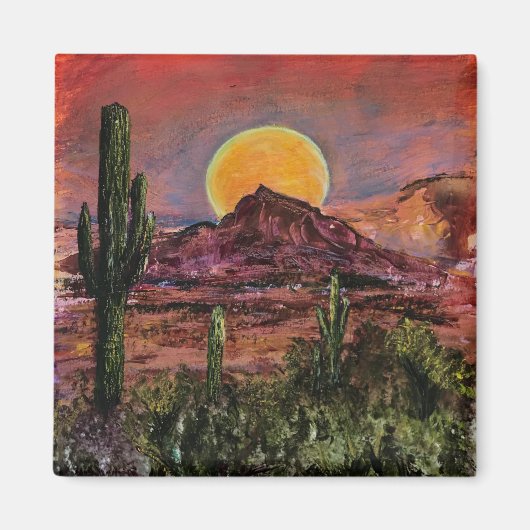 Camelback Sunset Magnet Magneet (Voorkant)