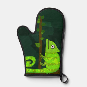 Caméléon vert mignon
