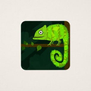 Caméléon vert mignon
