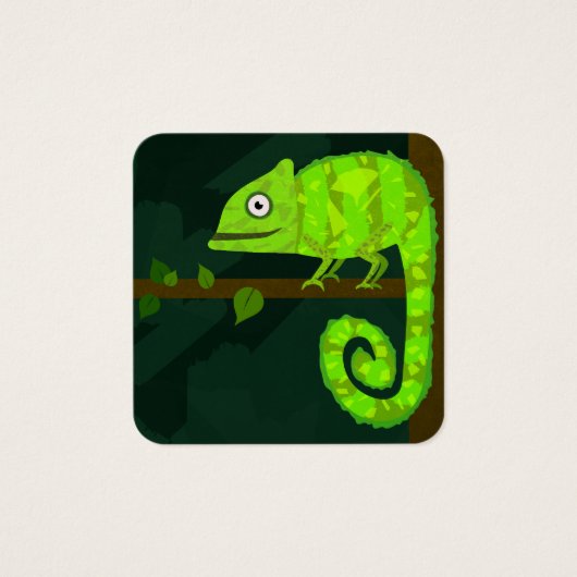 Caméléon vert mignon (Devant)