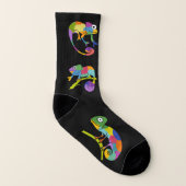 Caméléons de dessin animé mignons illustrés de cou (Gauche intérieur)