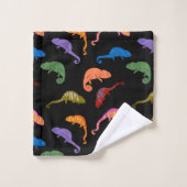 Caméléons Reptiles Colorés Lézards Enfants (Gant de toilette)