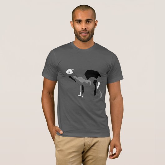 Camelflage Grayscale apparel T-shirt (Voorkant volledig)