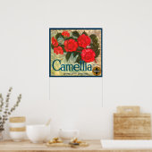 Camellia Brand Sinaasappels Crate Label Poster (Keuken)