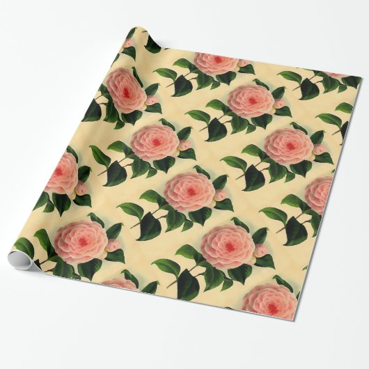  camellia cadeaupapier (Uitgerold)