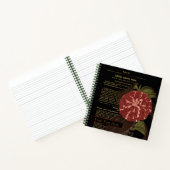 Camellia Carlotta Peloso Zwart Notitieboek (Binnen)