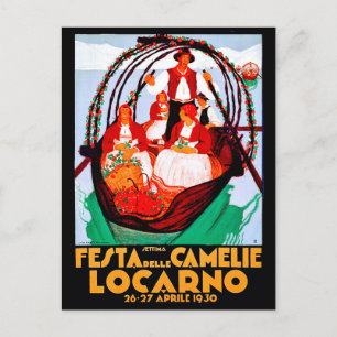 Camellia festival, Locarno, Zwitserland,  Briefkaart