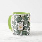 Camellia Florals op wit Mok (Voorkant links)