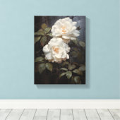 Camellia Flower Stretched Canvas Muurkunst (Insitu (Houten vloer))