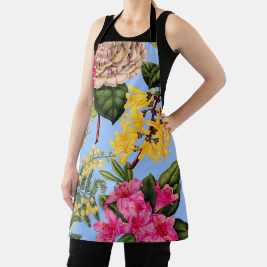 camellia, forsythia, rhododendron en acacia print schort (Insitu)