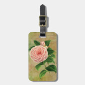 Camellia French Botanical Personalized Bagagelabel (Voorkant verticaal)
