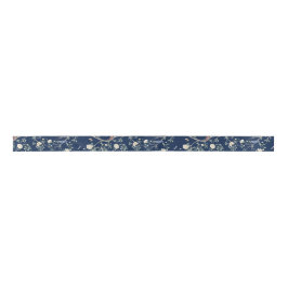 Camellia Garden Navy Blue Chinoiserie Lint