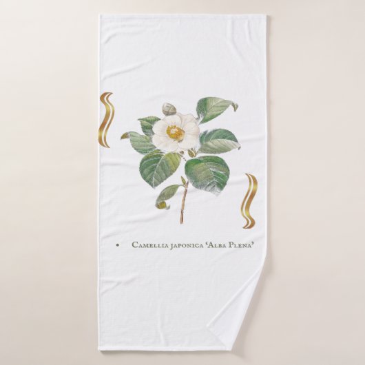 Camellia japonica 'Alba Plena' Badhanddoek (Badhanddoek)
