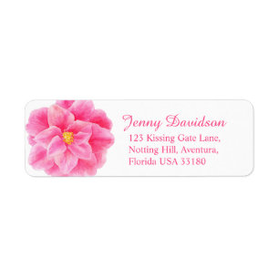 Camellia rose mariage réponse étiquettes