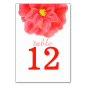 Camellia rouge art mariages numéros de table (Par défaut)