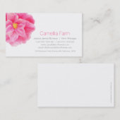 Camellia waterverf visitekaartjes (Voorkant / Achterkant)
