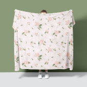 Camelliatuin met blos - Delicate bloemcomfort Fleece Deken