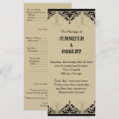 Camelot Gold met Black Scrolls Trouwprogramma Programma (Voorkant / Achterkant)