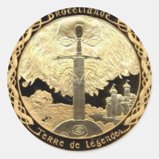 Camelot Wijnlabel Ronde Sticker (Voorkant)