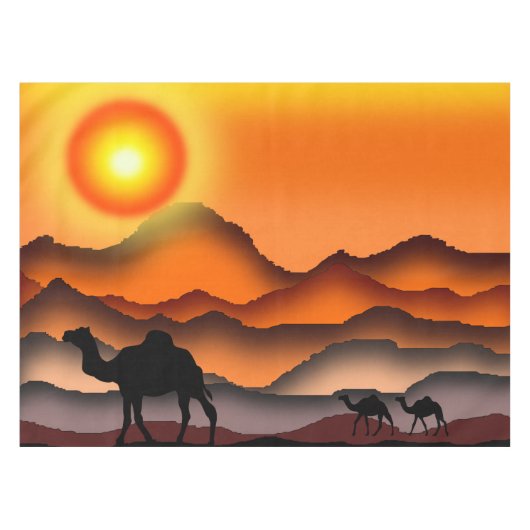 Camels Art Tafelkleed (Voorkant (Horizontaal))