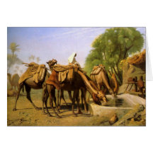 "Camels at the Trough", door Jean Leon Gerome
