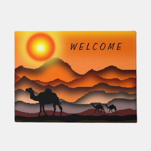 Camels Doormat Sunset Deert - Welkom Deurmat (Voorkant)