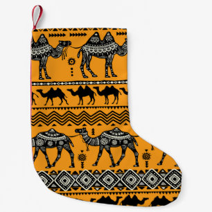 Camels illustratie Naadloos patroon ontwerp. Kleine Kerstsok