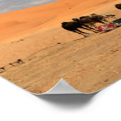 Camels in het Poster van de Sahara-woestijn (Hoek)